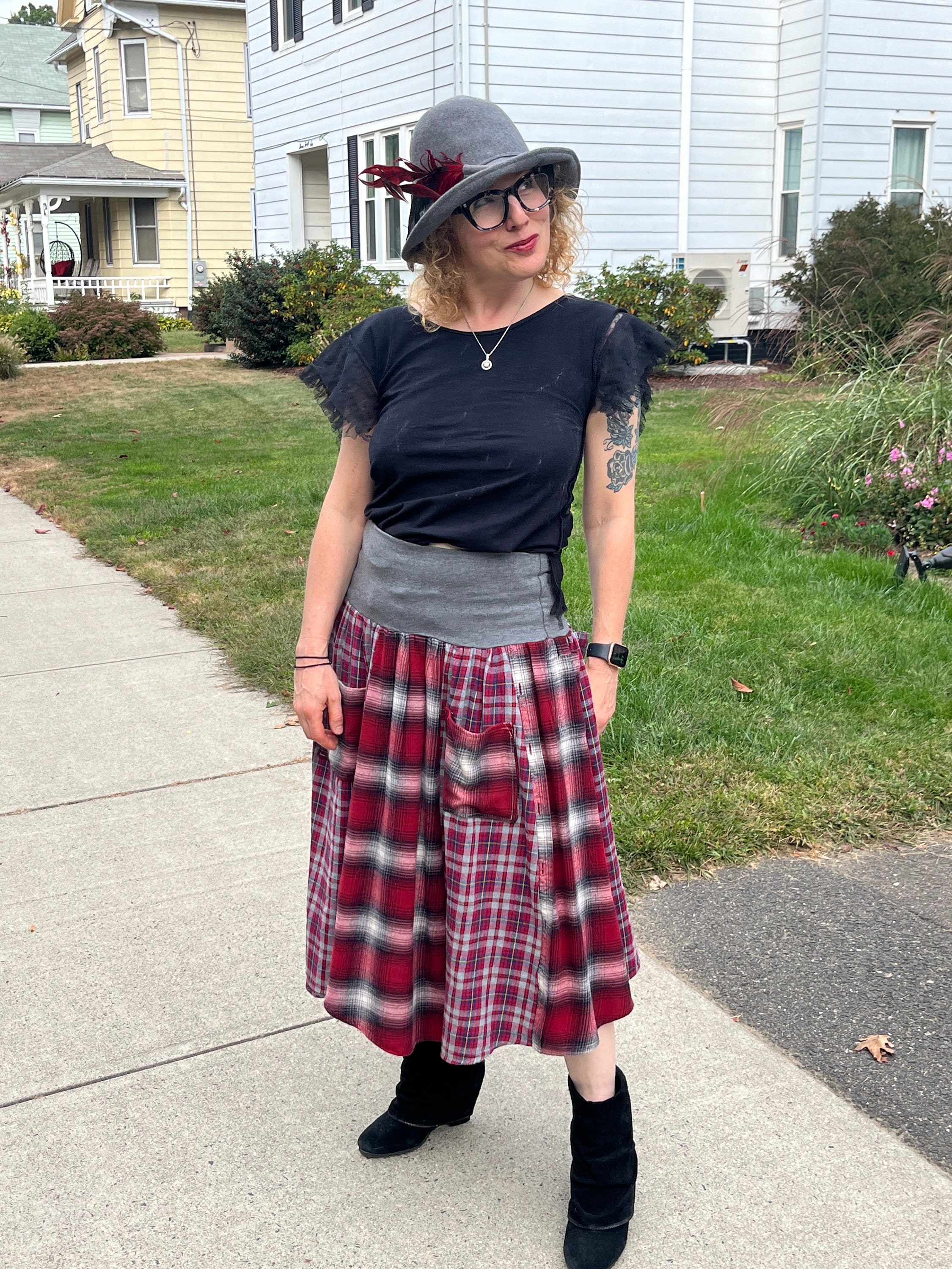Flannel Skirt Etsy