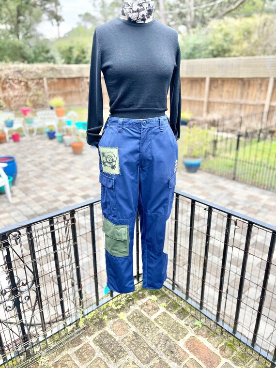 Patched hotsell camo pants