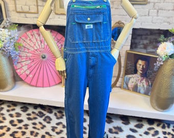 Stonewash W32'' Denim Overalls: Vintage Liberty