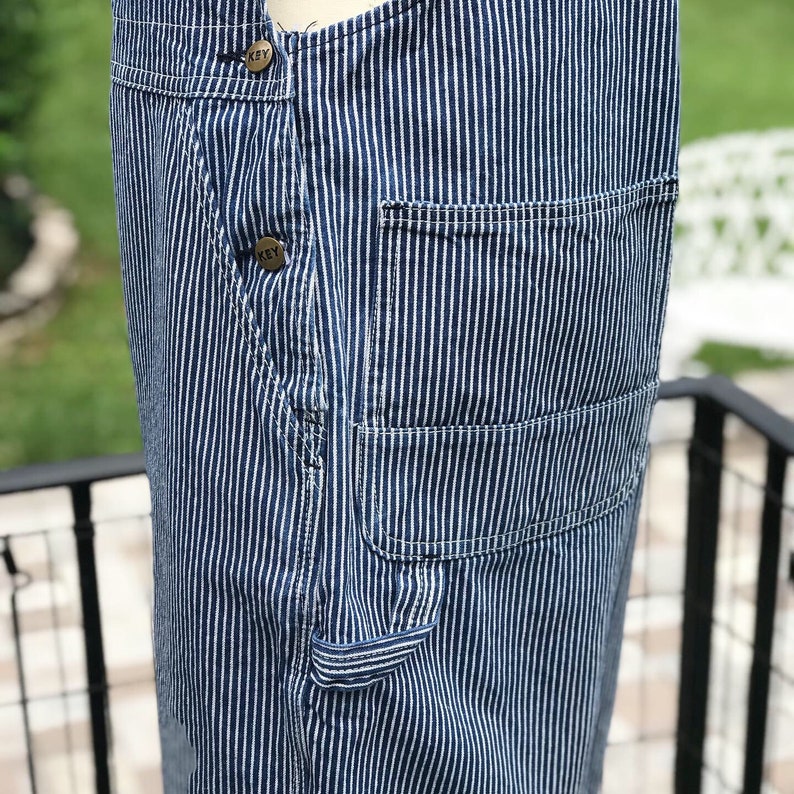 FREE US SHIPPINGstripey overallskey brand overallsstriped overallsgrunge overallsfab208nycfab208vintage overalls