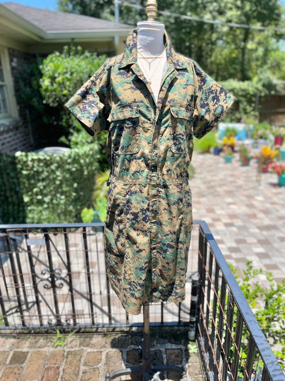 CAMO COVERALL DRESS/xl coverall dress/digital camoufl… Gem
