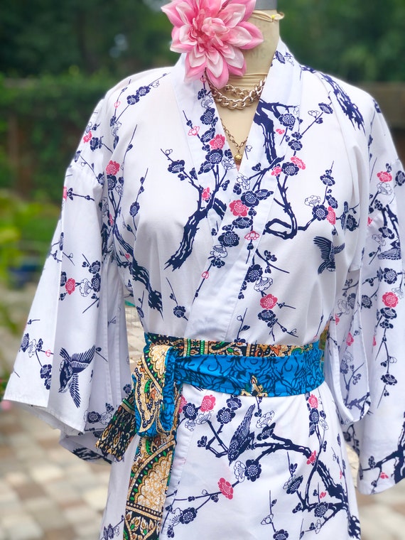 VINTAGE YUKATA KIMONO/Japanese cotton kimono/cott… - image 5