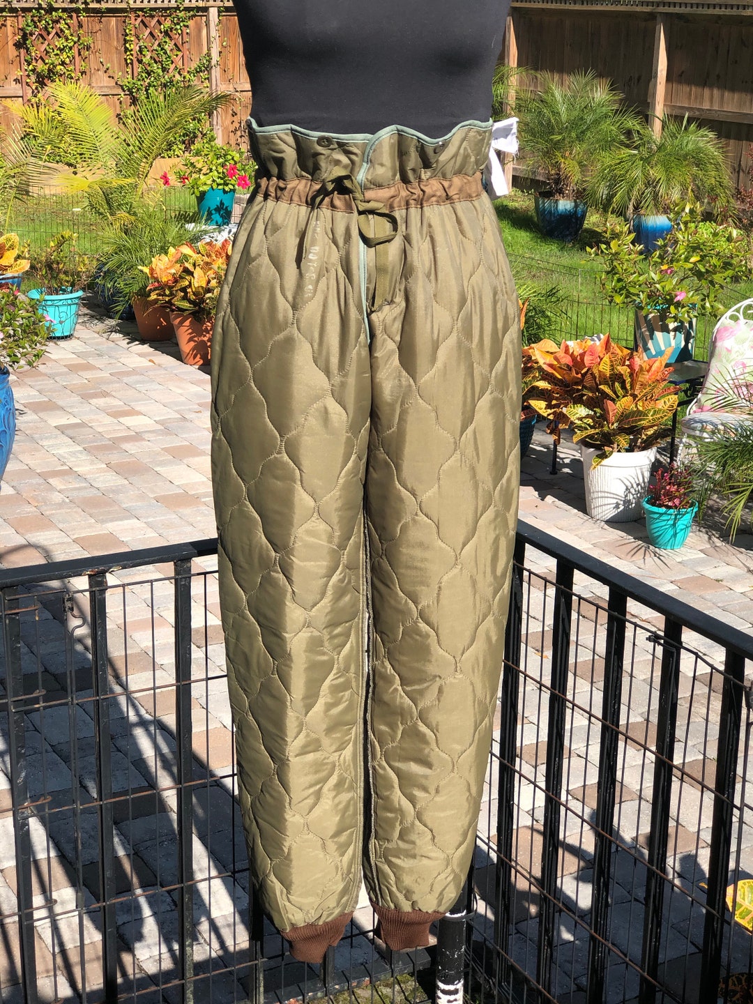 QUILTED Pants/green Quilted Pants/military Pant Liners/hungarian Military  Pants/vintage Nylon Military Pants/olive Drab/fab208nyc/fab208 -  Canada