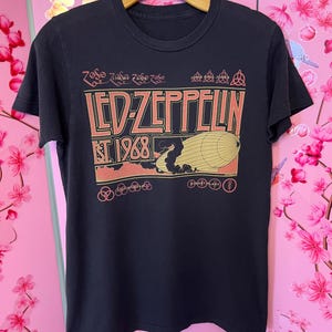 Vintage Led Zeppelin Tee: Zoso Graphic, Size S