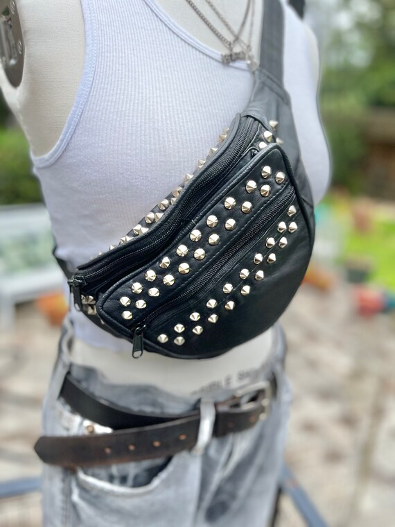 Leather studded fanny clearance pack