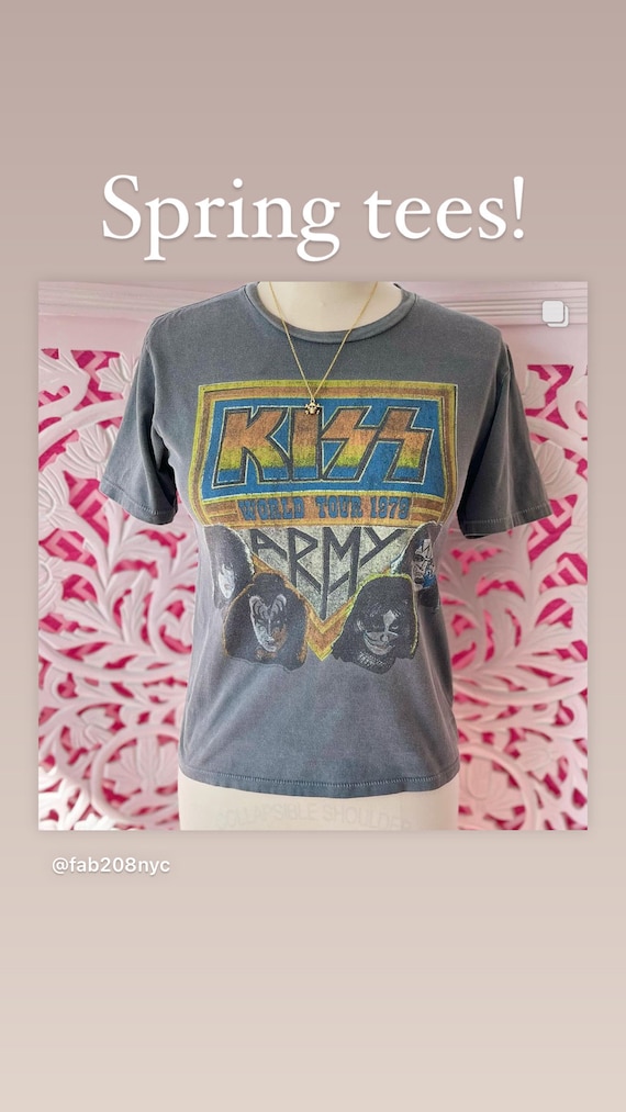 VINTAGE KISS TEE/xs Kiss tee/repro Kiss 1978 tour 
