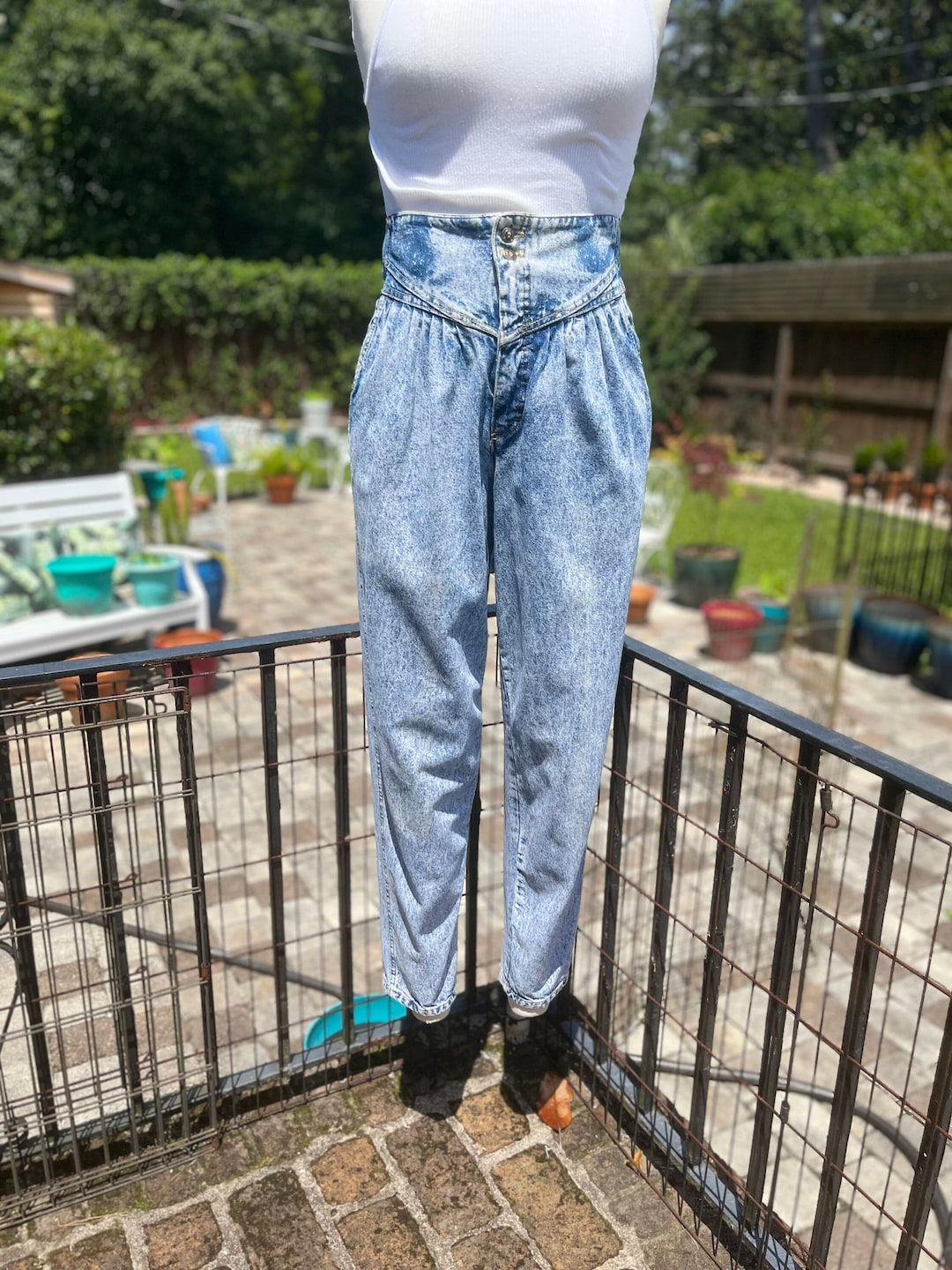 80S ACID WASH Jeans/vintage Acid Wash Jeans/acid Wash High Etsy