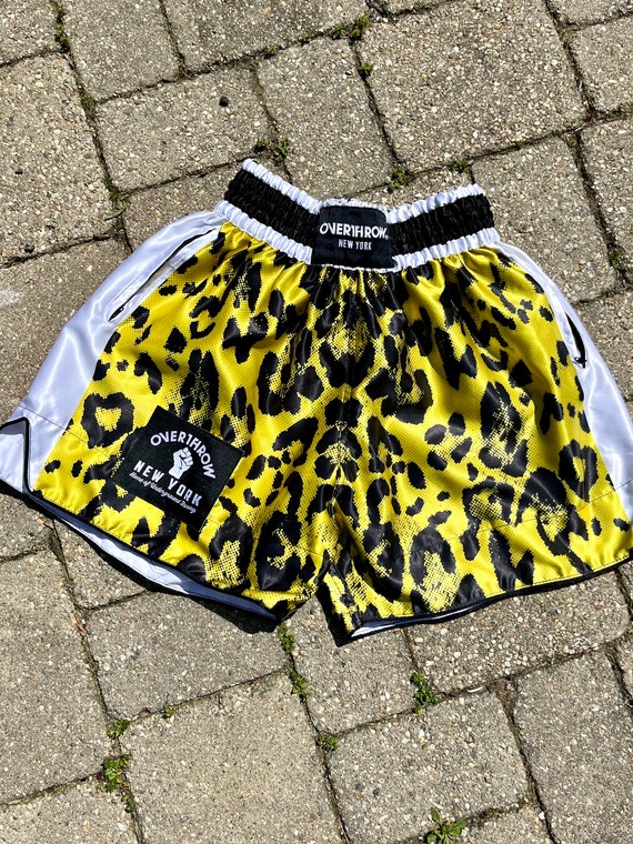 OVERTHROW BOXING SHORTS, leopard print boxing shor