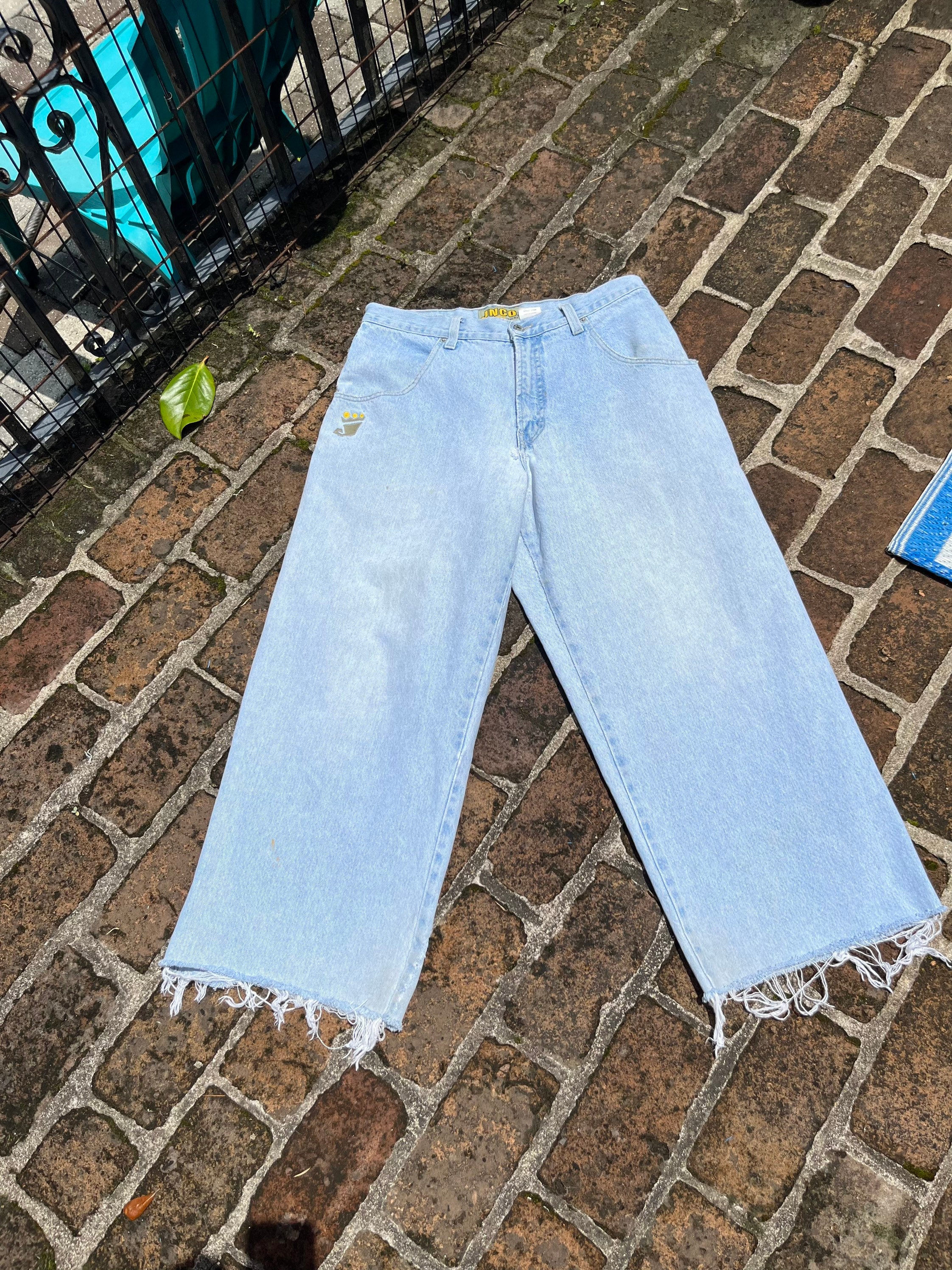 VINTAGE JNCO JEANS/Y2K Rave Pants/wide Leg Raver Pants/light - Etsy