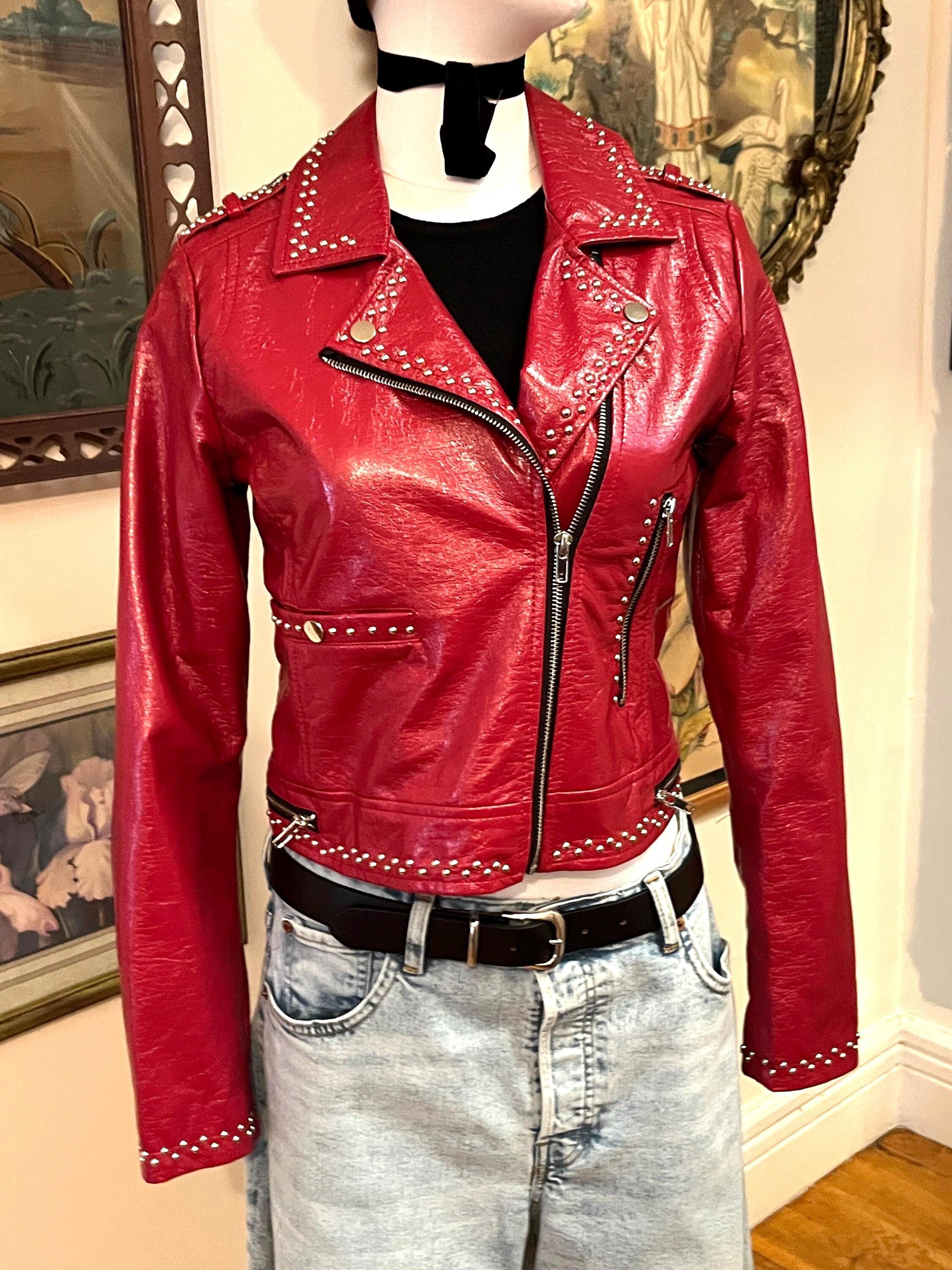 【COLOR iN ID】stud leather jacket Studded Leather Jacket | Unlimited Series - Etsy