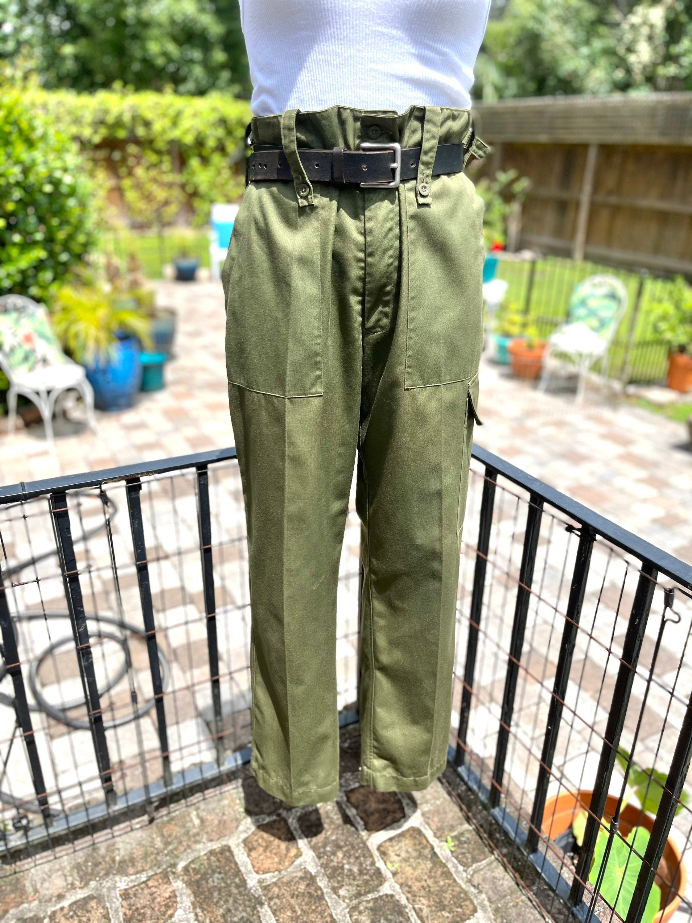 HIGH WAIST MILITARY Pants/british Military Pants/lightweight Army Pant/adjustable  Waist Army Pant/vintage Military Pants/fab208nyc/fab208 -  Canada