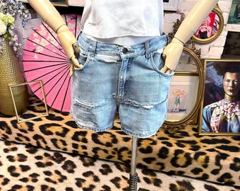 80s Ripped Jean Shorts: Gender Neutral