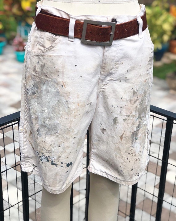 FREE US SHIPPING/painters shorts/paint covered sho