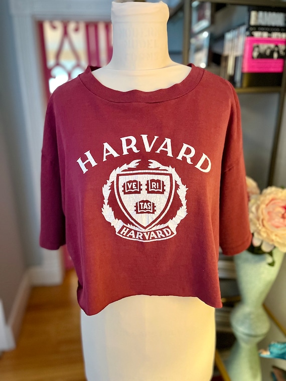 VINTAGE HARVARD TEE, crop tee, crop vintage tee, c