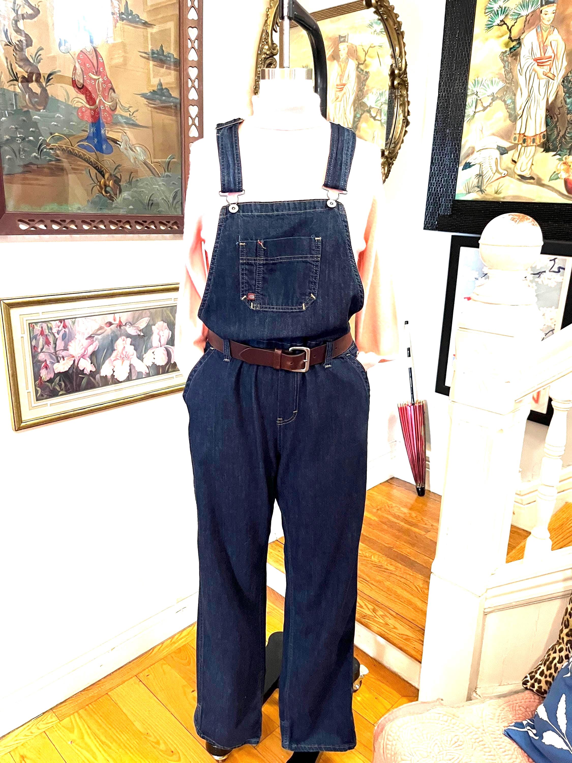 パンツ 1950s  NAVY OVERALLS DUNGAREE Vintage 36'' Dark Denim Overalls - Ladies Workwear - Etsy New Zealand