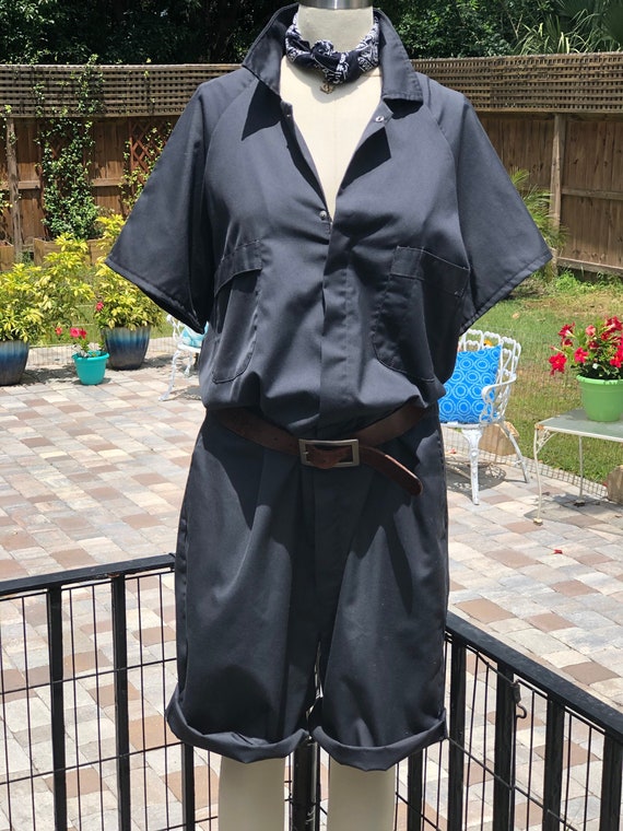 FREE US SHIPPING/coverall shorts/vintage coveralls