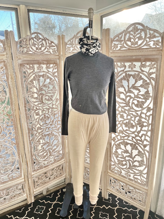 ITALIAN WOOL LONGJOHNS/vintage army long johns/cre