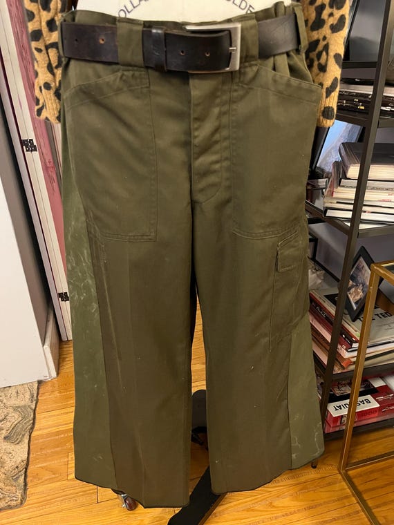 Wide Leg Military Pants,34'' Upcycled Military Pants