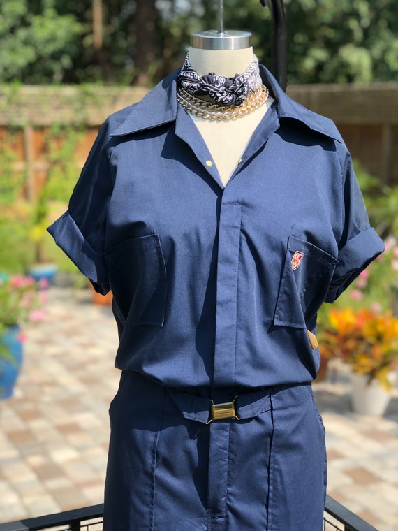FREE US SHIPPING/coveralls/vintage coveralls/short