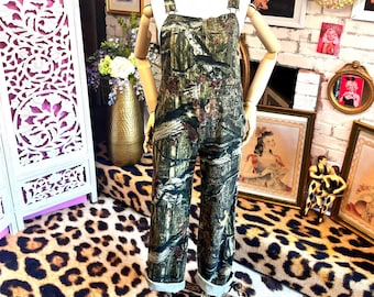 Vintage 34'' Treebark Camouflage Overalls