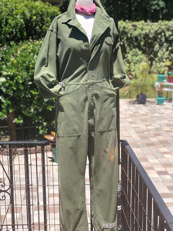 Unisex Vintage Arbeitskleidung Latzhose Leicht Armee/ Overall/ Kessel Suit
