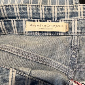 Calça jeans listrada de cintura alta: Anthropologie Denim imagem 10