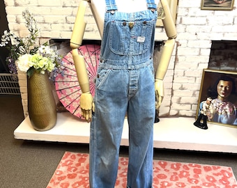 Vintage 27' Big Mac Overalls: Faded Denim