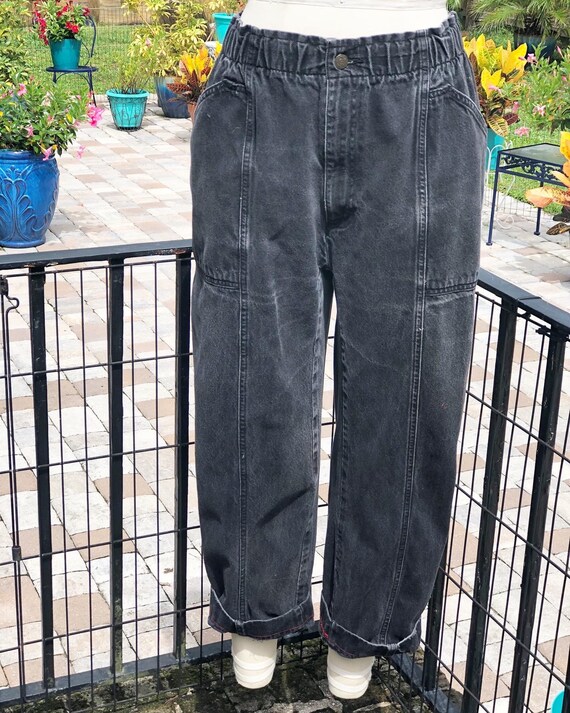 FREE US SHIPPING/black denim pants/90's pants/Cher
