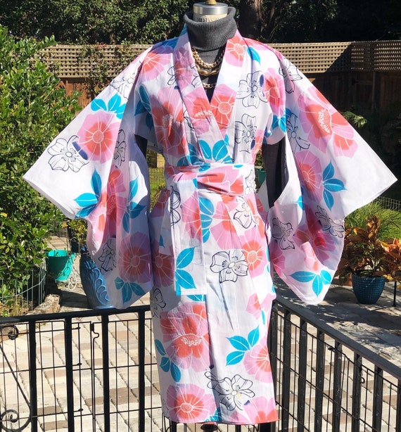 VINTAGE KIMONO/Japanese kimono/Yukata kimono/cotto