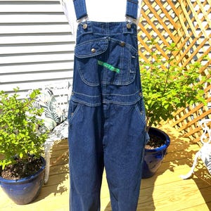 Vintage Key Imperial Overalls 36x33: Dark Wash Denim Unisex