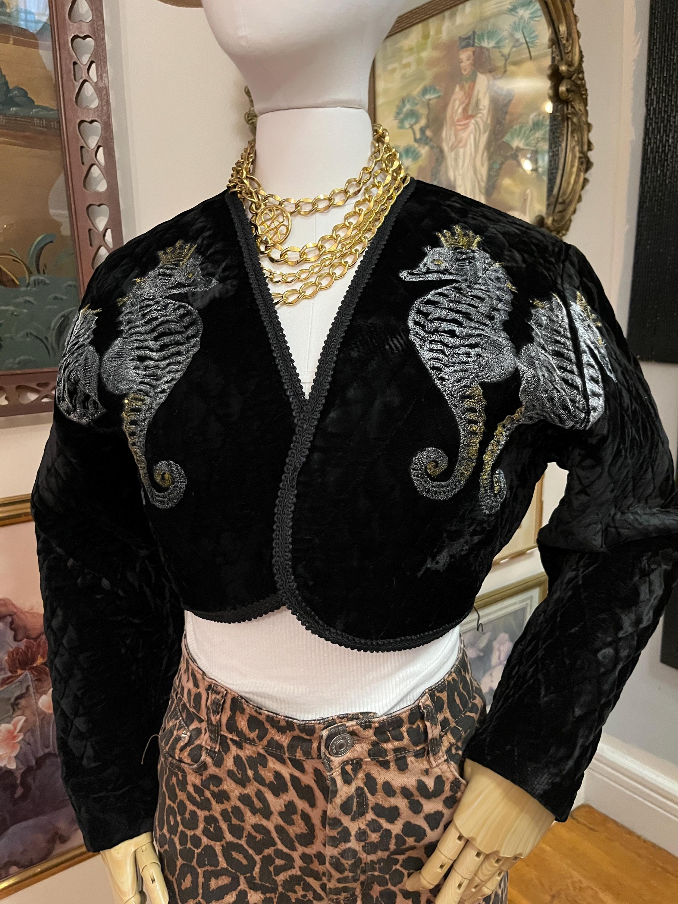 Vintage Velvet Short Jacket, Upcycled Velvet Jacket