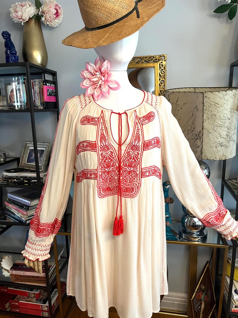Embroidered Boho Mini Dress: Free People Tunic Dress image 8