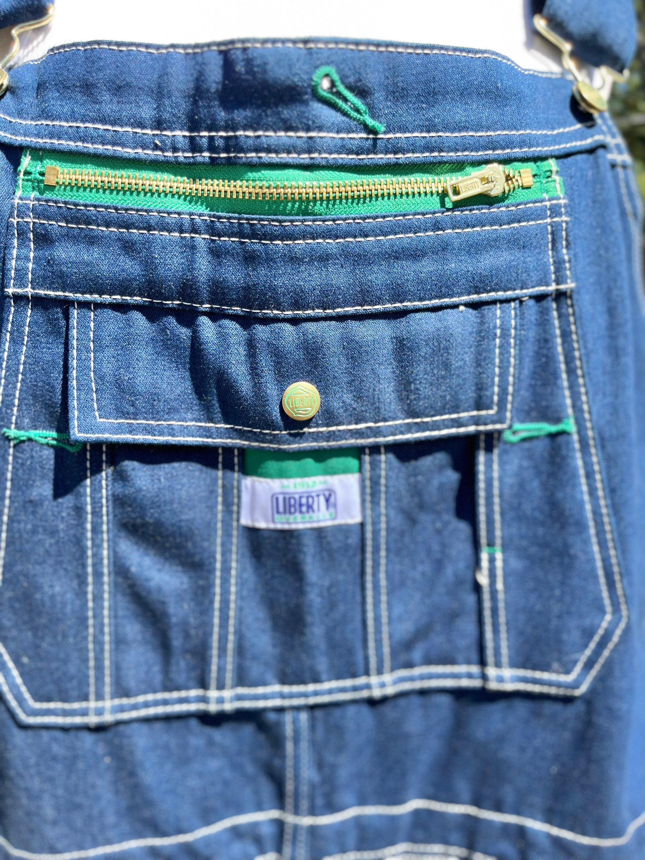 Vintage Liberty Overalls XXXL (56x32): Dark Blue Denim