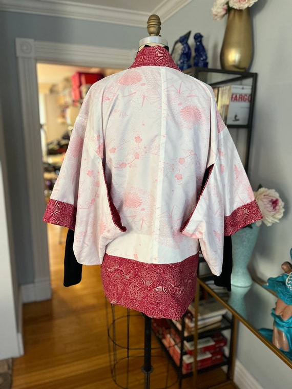 VINTAGE HAORI KIMONO/Japanese kimono jacket/red w… - image 5
