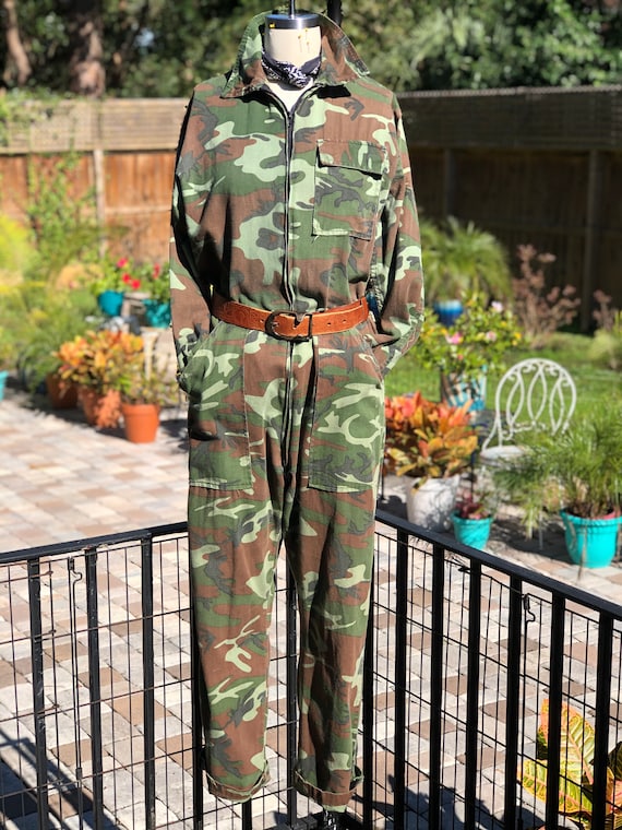 CAMO COVERALLS/coveralls/camouflage coveralls/vint