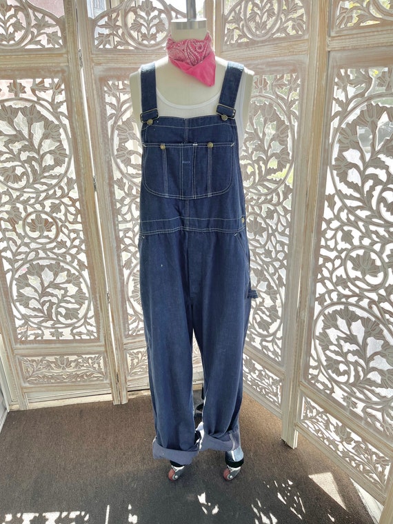 VINTAGE DARK OVERALLS/38'x31'/vintage Sears overal