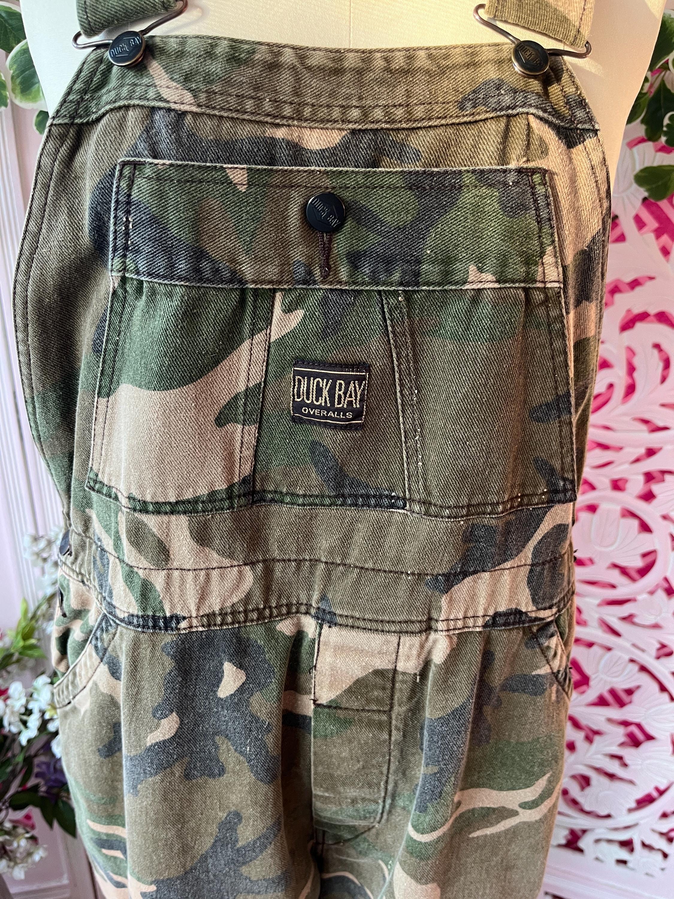 Camouflage Overalls, 36'' Duck Bay Overalls, Vintage