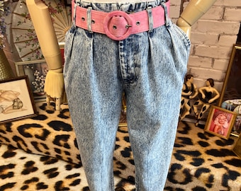 Joko jaren 80 acid wash jeans, hoge taille