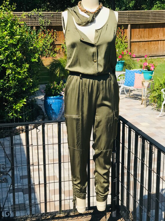 FREE US SHIPPING/Jumpsuit/green jumpsuit/army gree