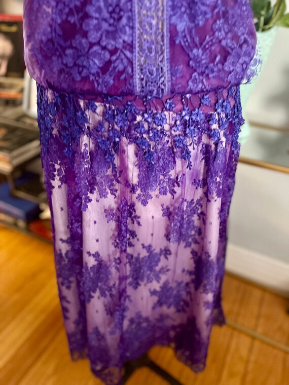 VINTAGE JESSICA MACCLINTOCK/Purple dyed vintage d… - image 3