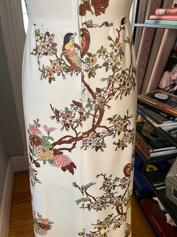 VINTAGE MAXI DRESS, floral 70s maxi dress, cherry… - image 9