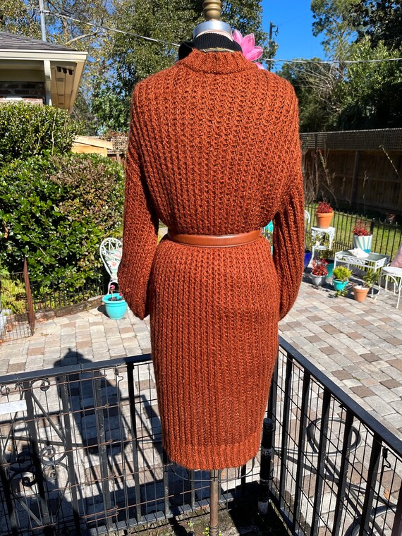 VINTAGE ACRYLIC CARDIGAN sweater/amber color swea… - image 8