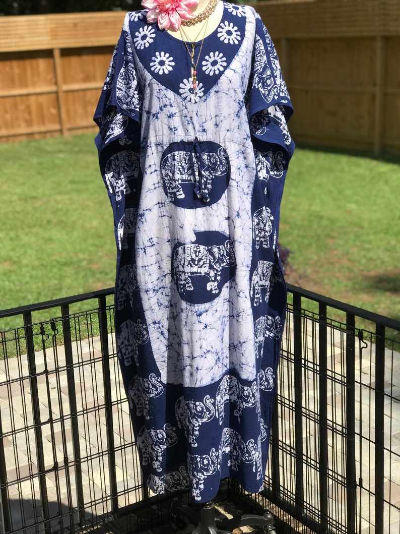 Womens 16-24 Gorgeous Black White Belted Kaftan Tunic Top Boho Ladies