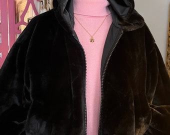 Reversible Fake Fur and Satin Bomber Jacket, Black Fake Fur Jacket, Satin Bomber Jacket, Hooded Bomber Jacket, Fab208nyc, Reversible Jacket - Etsy Reversible Fake Fur and Satin Bomber Jacket, Black Fake Fur Jacket, Satin Bomber Jacket, Hooded Bomber Jacket, Fab208nyc, Reversible Jacket - Etsy