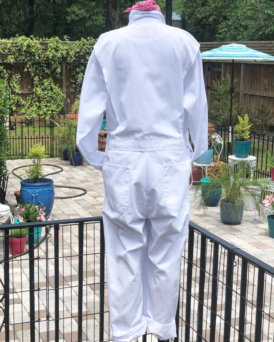 VINTAGE WHITE COVERALLS/xl coveralls/white boiler suit/utility Etsy