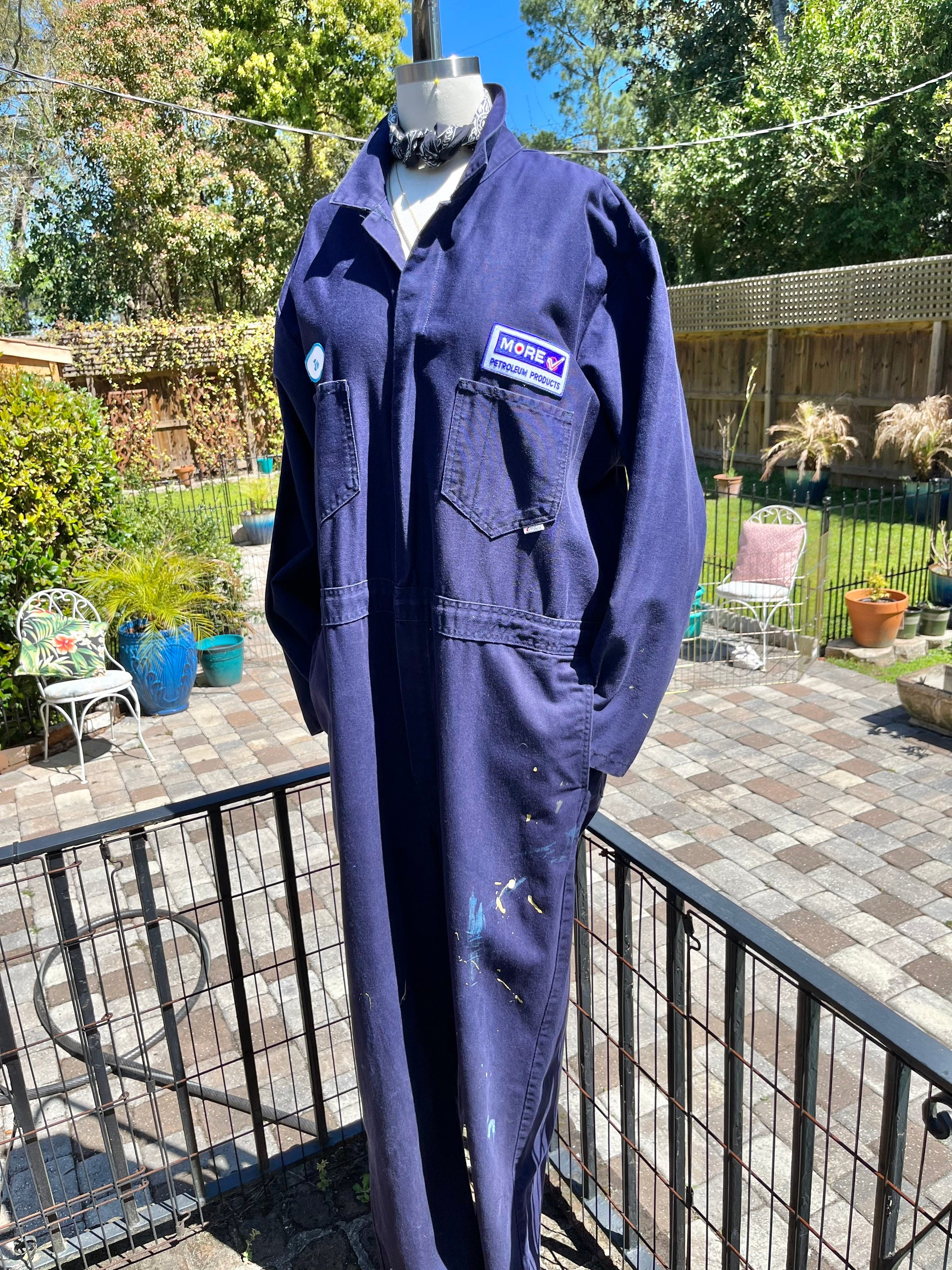 VINTAGE XL Coveralls/navy Blue Coveralls/vintage - Etsy 30%オフセール 42 coverall aging vintage WAREHOUSE カバーオール