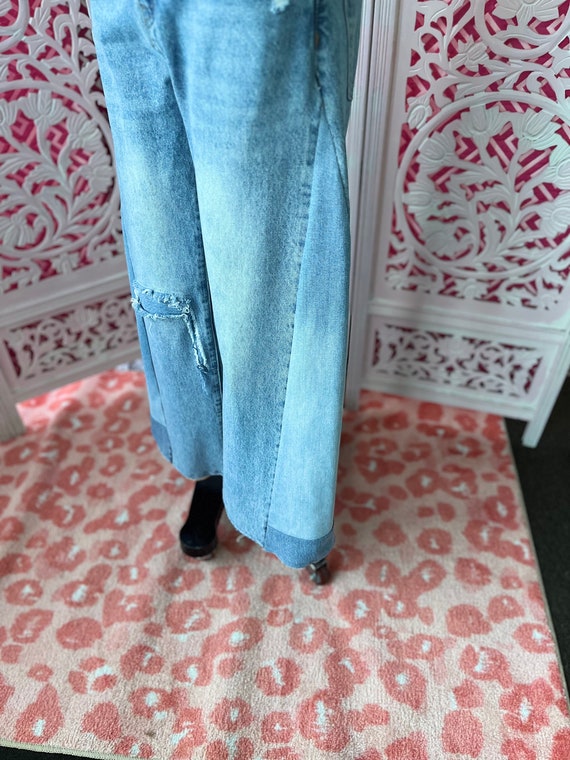 HIGH WAIST SIDE panel jeans, ladies jean, upcycle… - image 6