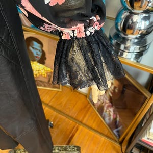 Free People black floral blouse with tags: lace and sheer blouse image 13
