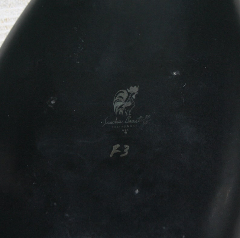 Mid-Century Modern Sascha Brastoff Signed Numbers Dancer Dish