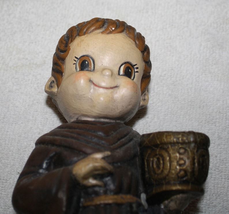 Vintage Josef Original Candle Holders Monks Friars Candle Holders